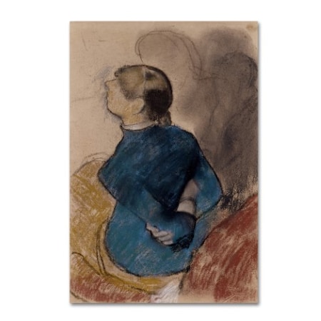Degas 'Woman In Blue' Canvas Art,30x47